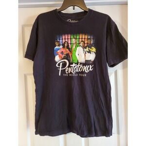 Pentatonix The World Tour Concert Black TShirt Size Large Tour stops on back